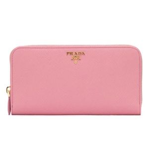 Brand new pink Prada continental wallet